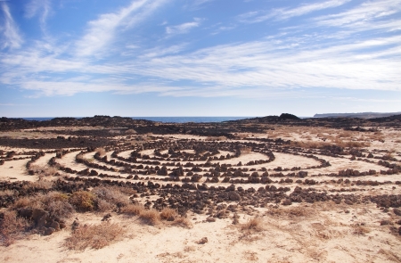 stone circles in Lanzarote, Canary Islands, Spain