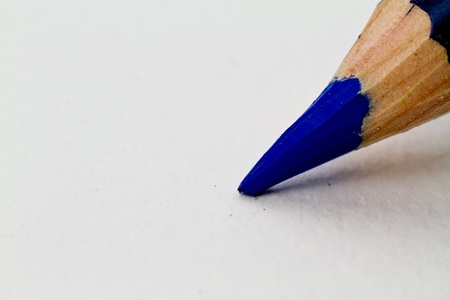 Close up of a Blue water soluble pencil tip.の写真素材
