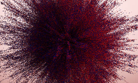 Colored powder explosion. Abstract closeup dust on backdrop. Colorful explode. Paint holi. 3d...