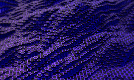 Abstract background. Chaotic movement of elements. Technology background. 3d rendering.の写真素材