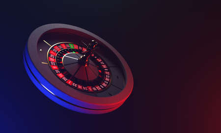 Casino roulette on a bright background. Casino background. Gambling Roulette. 3D rendering.の写真素材
