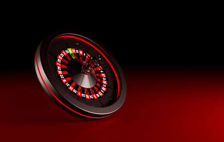 Casino roulette on a bright background. Casino background. Gambling Roulette. 3D rendering.の写真素材