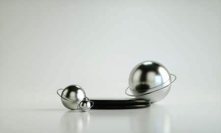 Podium, pedestal or platform, background for the presentation of cosmetic products. 3d podium. Place for ads. 3D rendering. Product presentation blank podium.の写真素材