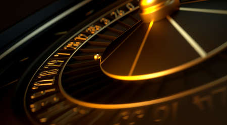 casino roulette. Vegas casino games. Probability of luck in gambling. online casino. 3d rendering.の写真素材