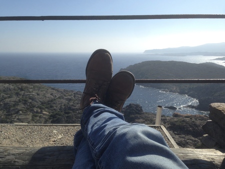 Relaxing in Cap de Creusの写真素材