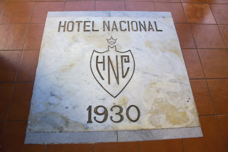 Logo of the National Hotel in Havana City, Cubaのeditorial素材