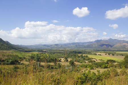 Panoramic view of Valle de los Ingenios, Trinidad, Cubaの写真素材