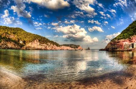 ibiza - playa cala benirrasの写真素材