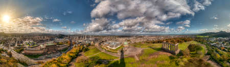Beautiful view of the city of Edinburgh - Scotland - United Kingdomの写真素材