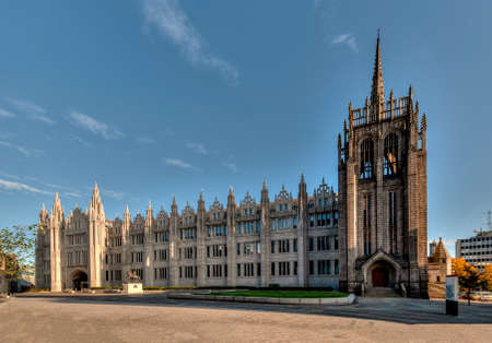 Marischal College in Aberdeen city, Scotland, United Kingdom.-