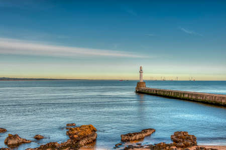 Aberdeen harbor, Scotland, United Kingdom. ukの写真素材