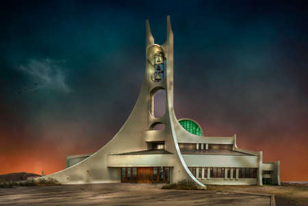 StykkishÃ³lmskirkja Church In Iceland - StykkishÃ³lmsbÃ¦rの写真素材