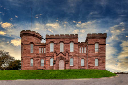Cityscape of Inverness, Scotland, UKの写真素材