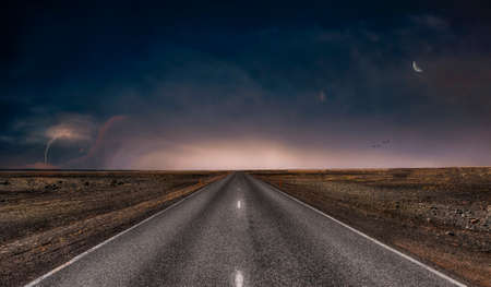 The ring road in iceland.-