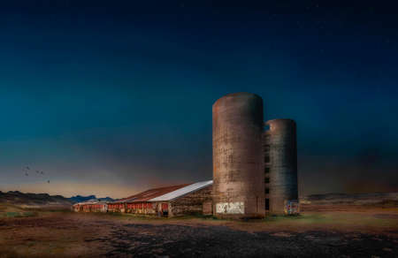 An old abandoned geothermal plant - GÃ­gvatnsvatn - Icaland.の写真素材