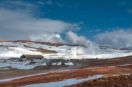 geothermal zone in MÃ½vatn - Iceland.の写真素材