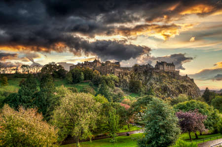 Edinburgh Castle - The attractive city of Edinburgh - Scotland - United Kingdom.のeditorial素材