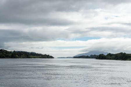 Great river view with a forest in the background