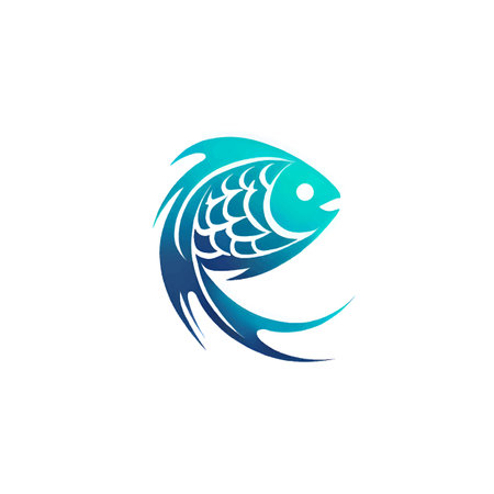 Fish logo design template. Creative vector symbol for fishing club or restaurant.のイラスト素材