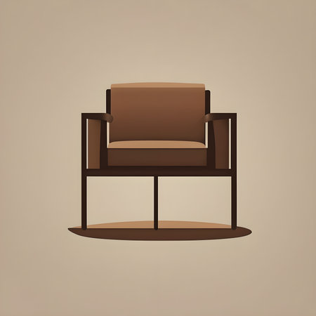 Classic armchair on a beige background. Vector illustration.の素材