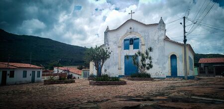 beautiful small church in Mucuge, Bahia, Brazilの写真素材
