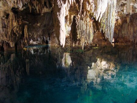 Beautiful Cave in Yucatan, Mexicoの写真素材
