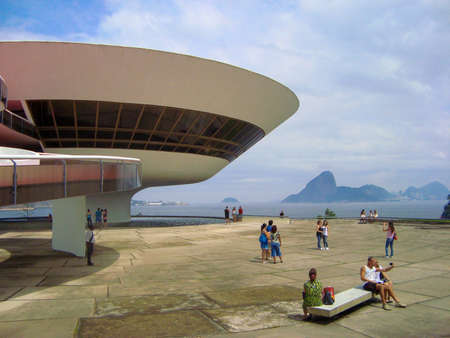 beautiful Mac Museum in Niteroi, Rio de Janeiro Brazilのeditorial素材