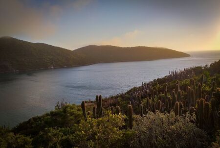 Beautiful sunset in Arraial do Cabo, Brazilの写真素材
