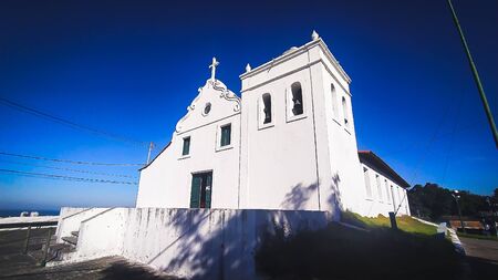 Church of Monte Serrat in Santos, Sao PAulo, Brazil. Very touristic place in the city mad by portugueseの写真素材