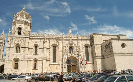 Beautiful view of Mosteiro dos Geronimos in Lisbon POrtugalのeditorial素材