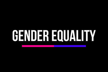 We need gender equality. Equal oportunities for man and women.の写真素材