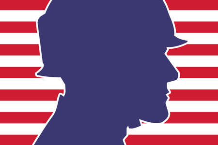 Veterans day. Thank you Veterans for your service. Honoring all who served. American flag on the back. poster, wallpaper, backgroundの写真素材