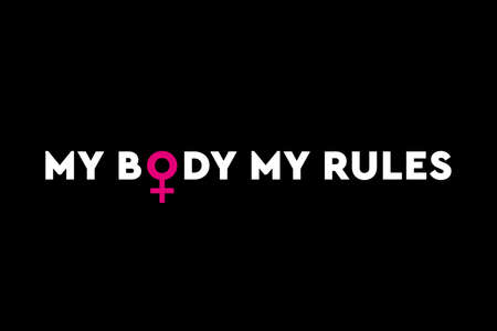 Keep abortion legal. My body my rules. Pro abortion poster, banner or backgroundの写真素材