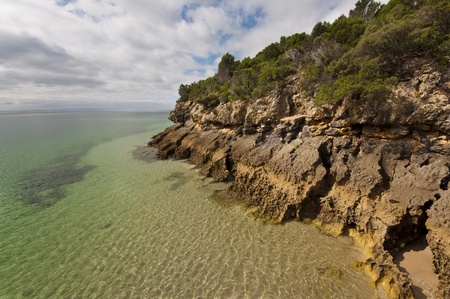 Beautiful cliff over the sea in  the Natural Park of Arrï¿½bida