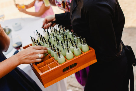 Appetizers of a wedding menuの写真素材