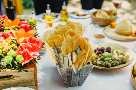 Appetizers of a wedding menuの写真素材