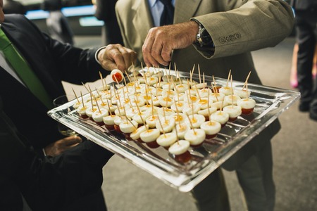 Appetizers in a Mediterranean wedding, a single-bite snackの写真素材