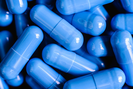 Alternative medicine pills and medicinal plants to improve healthの写真素材