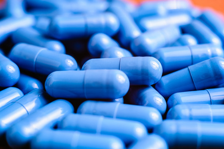 Alternative medicine pills and medicinal plants to improve healthの写真素材