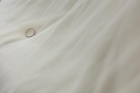 Pair of elegant wedding ringsの写真素材