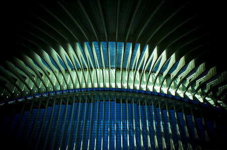 Geometric and colorful shapes of a roof