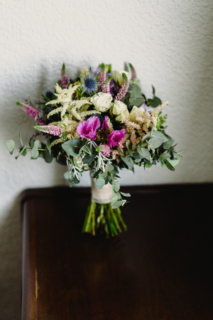 Colorful isolated bridal bouquet for a weddingの写真素材