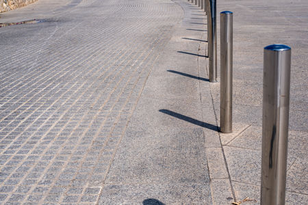 texture of battered, dirty and old brick wall and floor of various colorsの写真素材