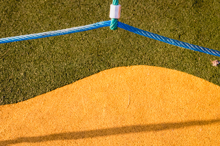 Geometric background with circular shapes of brown and orange color, ground.の写真素材