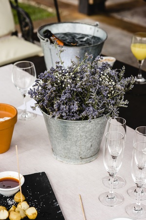 Appetizers in a Mediterranean wedding, a single-bite snackの写真素材