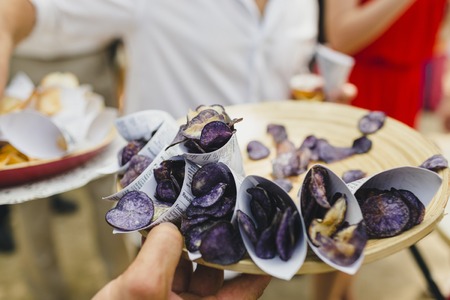 Appetizers in a Mediterranean wedding, a single-bite snackの写真素材