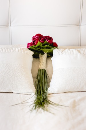 Colorful isolated bridal bouquet for a weddingの写真素材