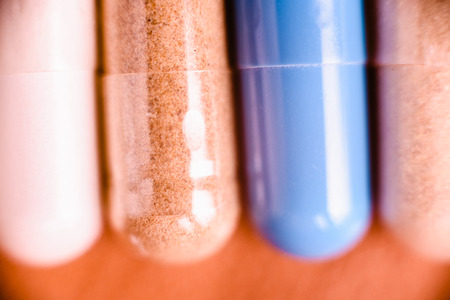 Alternative medicine pills and medicinal plants to improve healthの写真素材