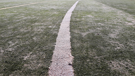Lines on a green background soccer field
