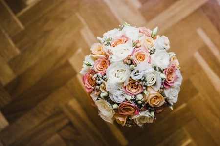 Colorful isolated bridal bouquet for a weddingの写真素材